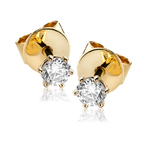 Kolczyki z brylantami Kartezja z żółtego złota