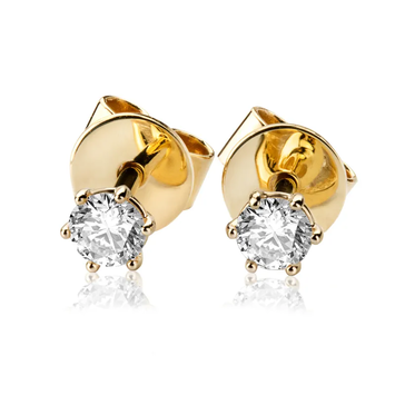 Kolczyki z diamentami Kartezja z żółtego złota K0267ZB 0,38ct Kolczyki z diamentami Kartezja z żółtego złota 0,38ct