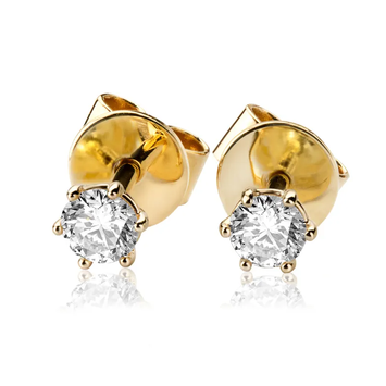 Kolczyki z diamentami Kartezja z żółtego złota 0,50ct