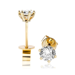 Kolczyki z brylantami Kartezja z żółtego złota