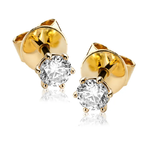 Kolczyki z brylantami Kartezja z żółtego złota