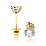 Kolczyki z brylantami Kartezja z żółtego złota