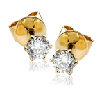 Kolczyki z brylantami Kartezja z żółtego złota