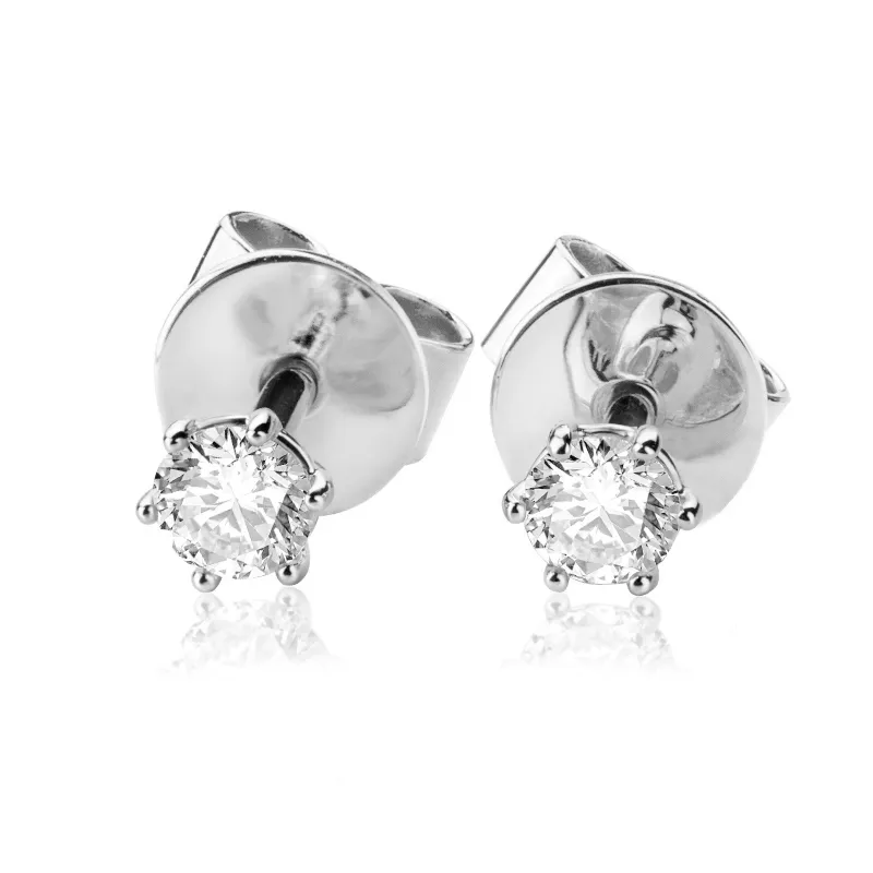 Kolczyki z diamentami z białego złota K0268BB