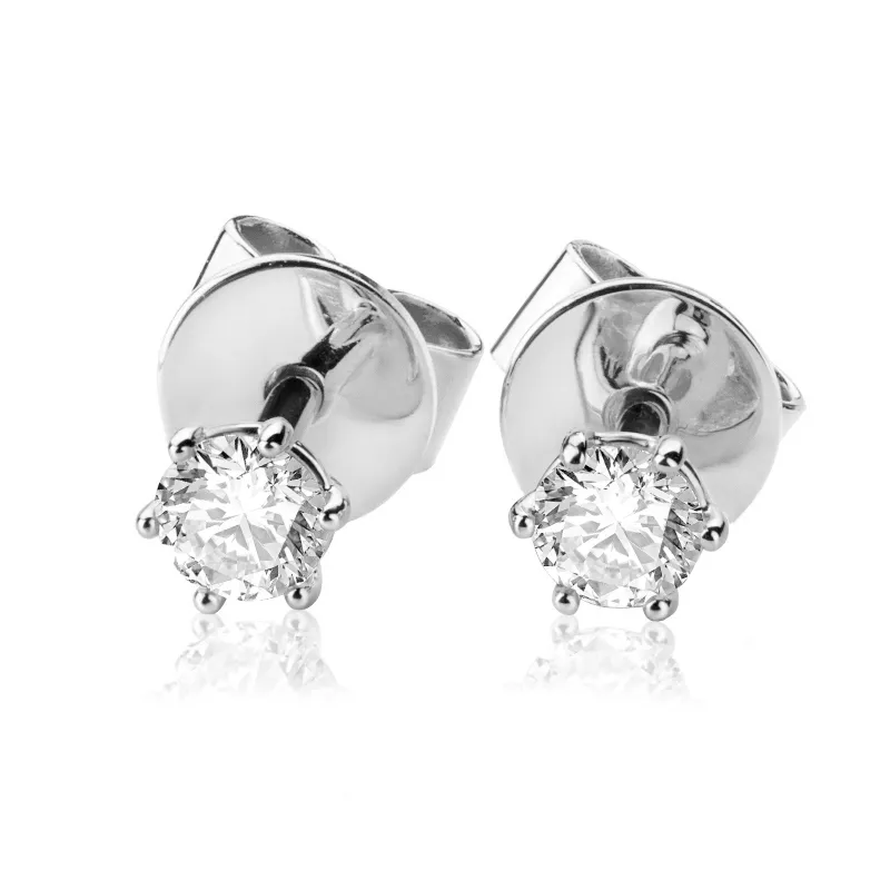 Kolczyki z brylantami Kartezja z białego złota