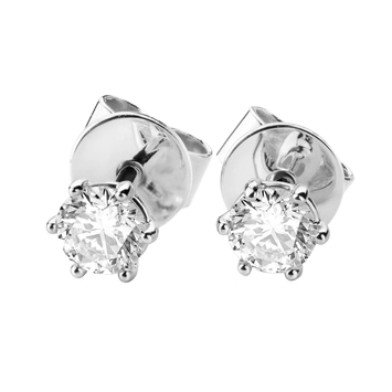 Kolczyki z brylantami Kartezja z białego złota 1,00ct