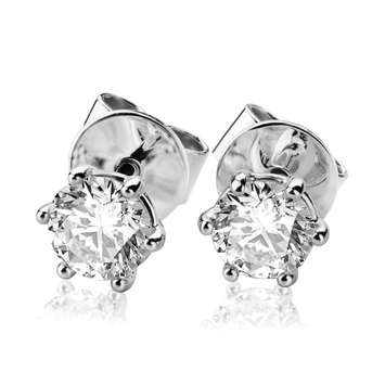 Kolczyki z diamentami Kartezja z białego złota 1,40ct