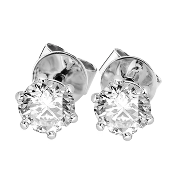 Kolczyki z brylantami Kartezja z białego złota 2,00ct