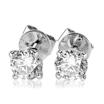 Kolczyki z brylantami Kartezja z białego złota 2,00ct