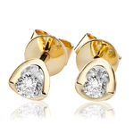 Kolczyki z brylantami Kartezja z żółtego złota