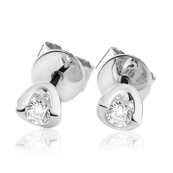 Kolczyki z diamentami Kartezja z białego złota 0,12ct