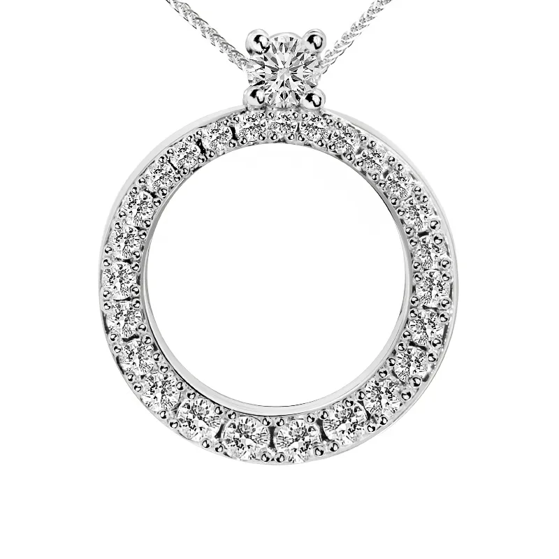 Zawieszka z diamentami z białego złota Z0432BBct