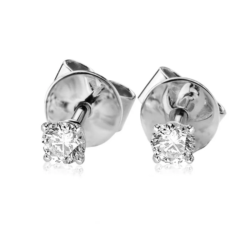 Kolczyki z brylantami Kartezja z białego złota