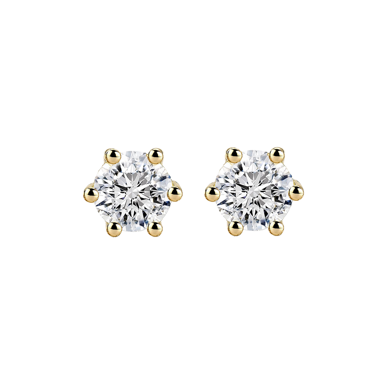 Kolczyki z diamentami Kartezja z żółtego złota K0269ZB