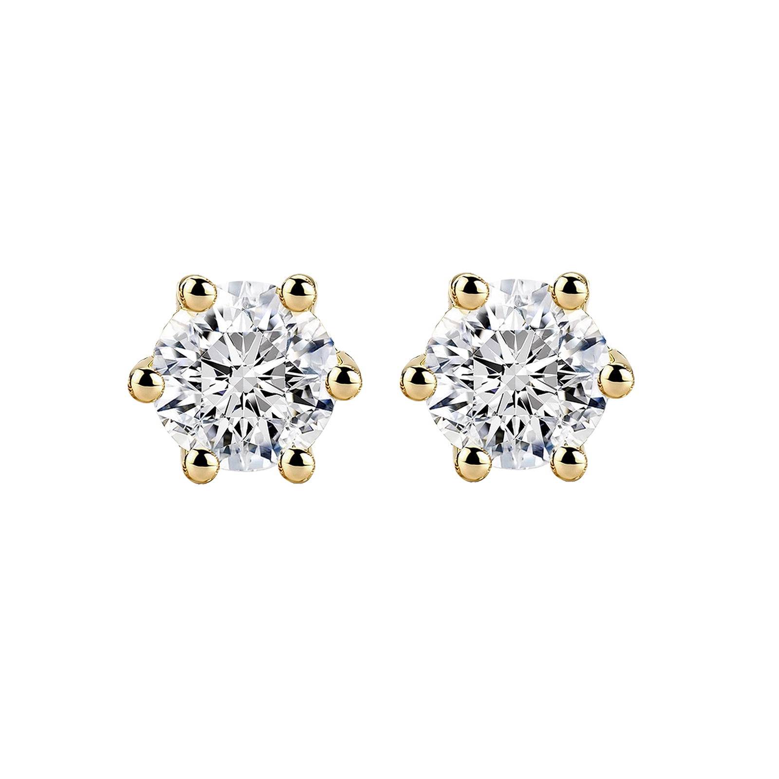Kolczyki z diamentami Kartezja z żółtego złota K0266ZB