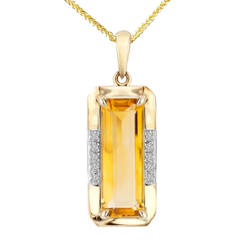 Zawieszka z diamentami i cytrynem Ventego z żółtego złota 2,59ct