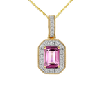 Zawieszka z diamentami i turmalinem Ventego z żółtego złota