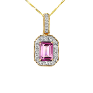 Zawieszka z diamentami i turmalinem Ventego z żółtego złota 0,53ct