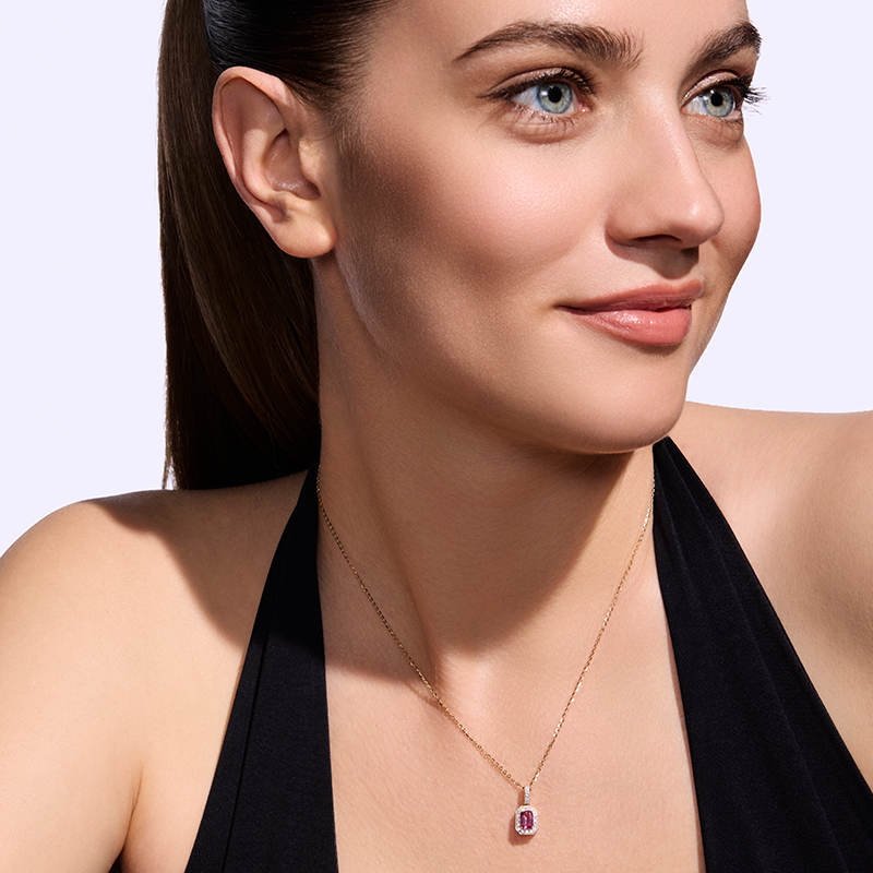 Zawieszka z diamentami i turmalinem Ventego z żółtego złota 0,53ct