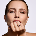 Pierścionek zaręczynowy z brylantami i turmalinem Ventego z żółtego złota