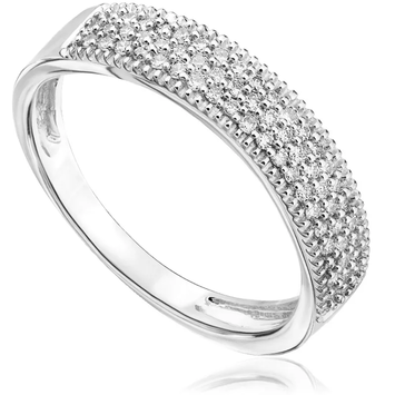 Pierścionek zaręczynowy z diamentami Sablo z białego złota 0,25ct