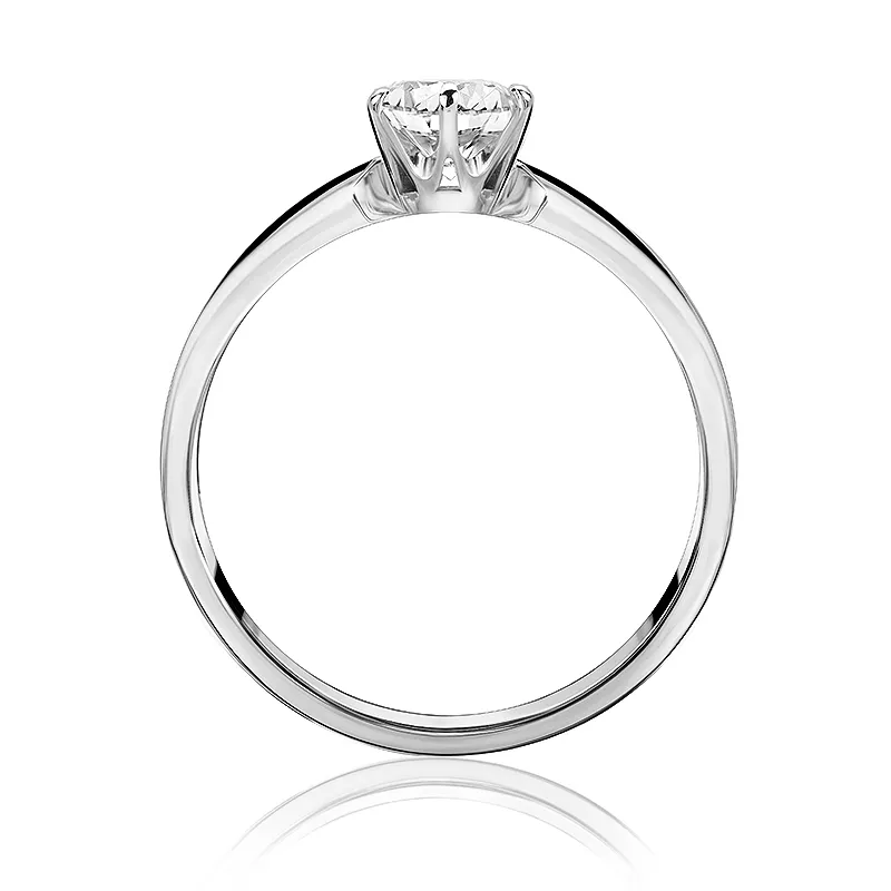 Pierścionek zaręczynowy z diamentem Kartezja z platyny 0,50ct