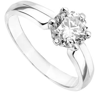 Pierścionek zaręczynowy z diamentem Kartezja z platyny 1,00ct