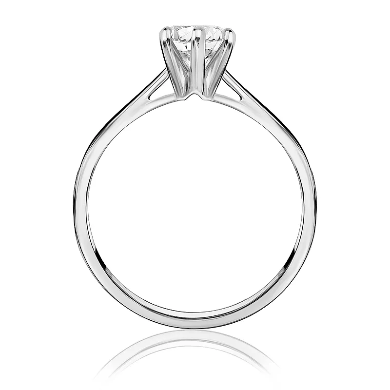 Pierścionek zaręczynowy z diamentem Kartezja z platyny 0,70ct