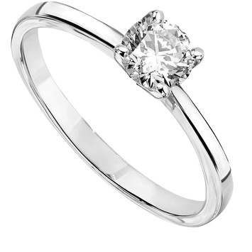 Pierścionek zaręczynowy z diamentem Kartezja z platyny 0,41ct