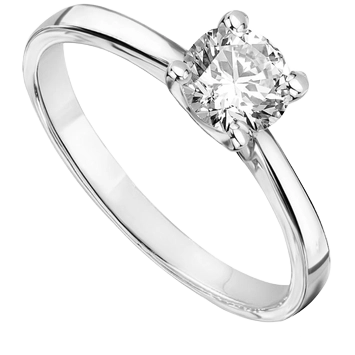 Pierścionek zaręczynowy z diamentem Kartezja z platyny 0,50ct