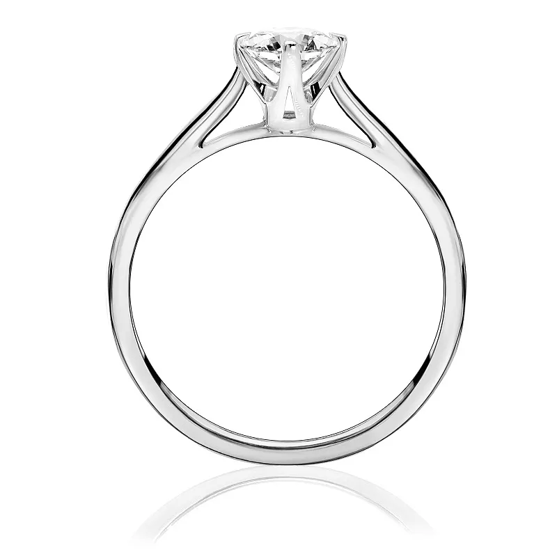 Pierścionek zaręczynowy z diamentem Kartezja z platyny 0,50ct