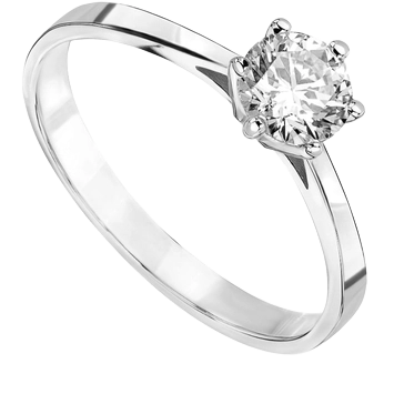 Pierścionek zaręczynowy z diamentem Kartezja z platyny 0,40ct