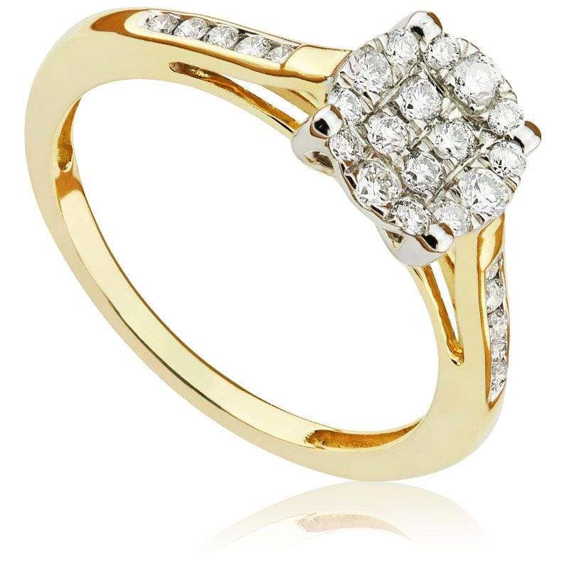 Pierscionek Zareczynowy Ventego Z Brylantami Z Bialego I Zoltego Zlota P0500tb Pierscionki Zareczynowe Aclari Diamonds