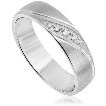 Obrączki ślubne z białego złota OB007BB ct Obrączki ślubne z białego złota OB007BB ct