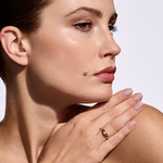 Pierścionek zaręczynowy z brylantem Kartezja z żółtego złota