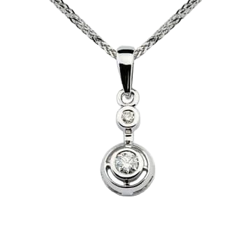 Zawieszka z diamentami Kartezja z białego złota 0,15ct