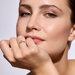 Pierścionek zaręczynowy z brylantem Kartezja z żółtego złota