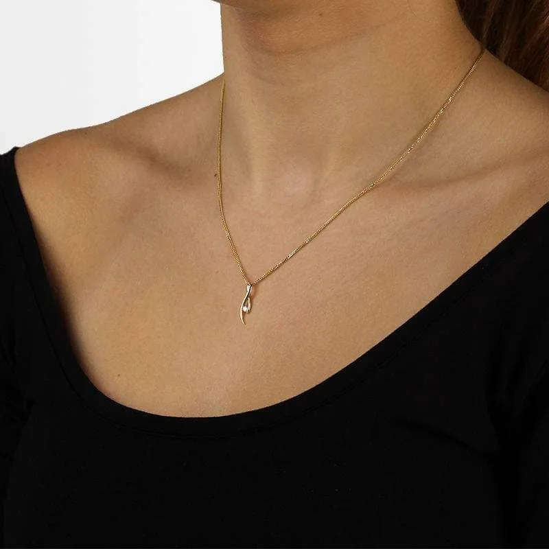 Zawieszka z diamentem Roso z żółtego złota 0,05ct