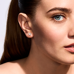 Pierścionek zaręczynowy z brylantem Kartezja z białego i żółtego złota