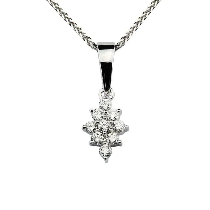 Zawieszka z diamentami z białego złota Z0419BB
