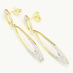 Kolczyki z brylantami Roso z żółtego złota