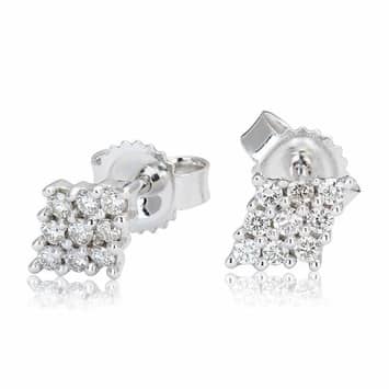 Kolczyki Ventego z brylantami z białego złota K0429BB 0,14ct