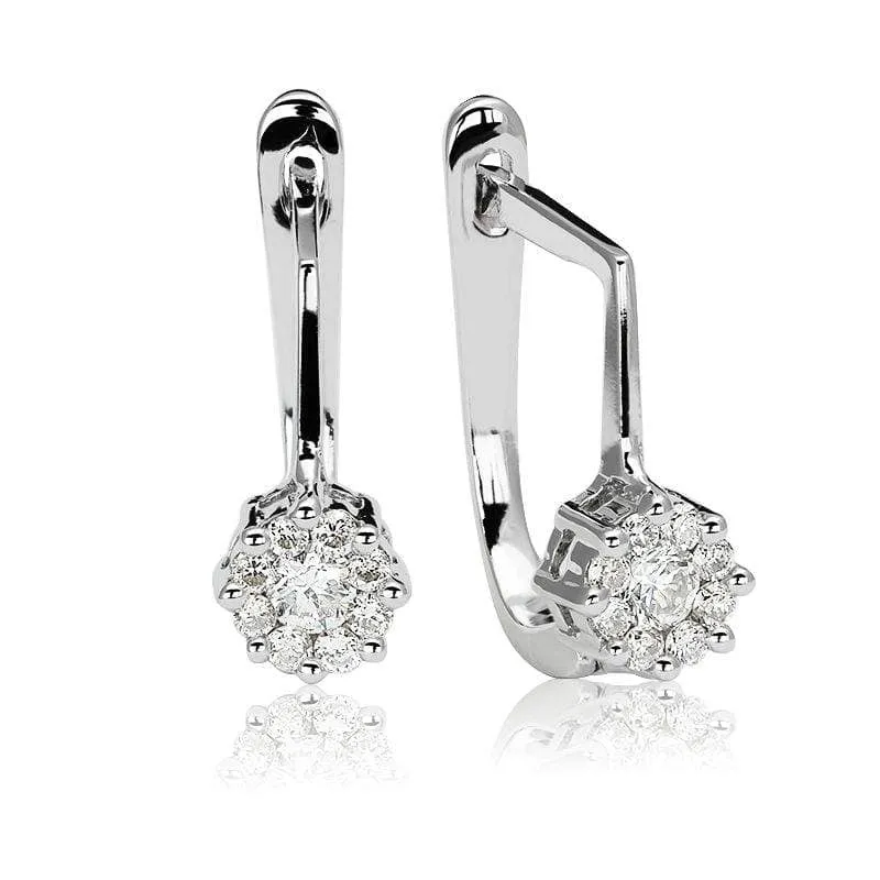 Kolczyki z diamentami z białego złota K1406BBct
