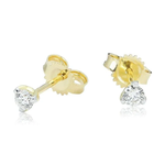 Kolczyki z brylantami Kartezja z żółtego złota