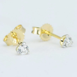 Kolczyki z brylantami Kartezja z żółtego złota