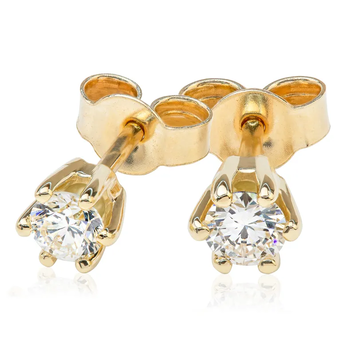 Kolczyki z diamentami Kartezja z żółtego złota K0185ZB 0,32ct Kolczyki z diamentami Kartezja z żółtego złota 0,32ct