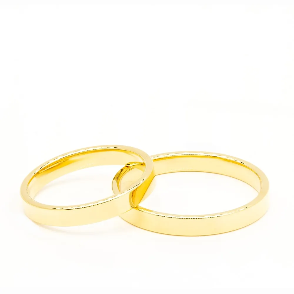Obrączki ślubne z żółtego złota OB135ZB
