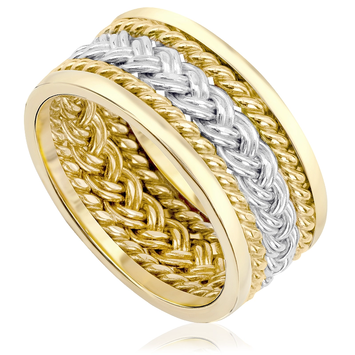 Obrączki ślubne z wielobarwnego złota OB022TB ct