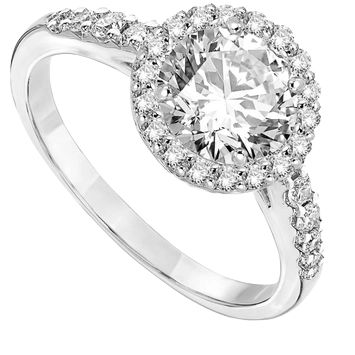 Pierścionek zaręczynowy z diamentami Ventego z białego złota 0,95ct