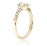 Pierścionek zaręczynowy z brylantami Ventego z żółtego złota